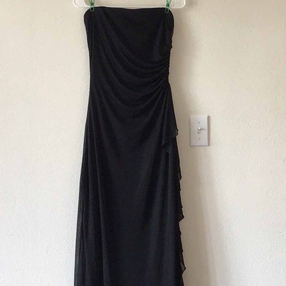 Black Maxi Strapless Tube Dress